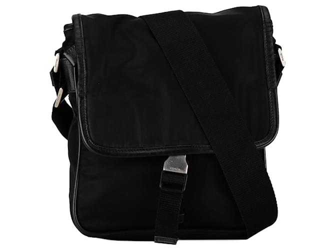 Saffiano Sac à bandoulière Prada Tessuto noir Tissu  ref.1400330