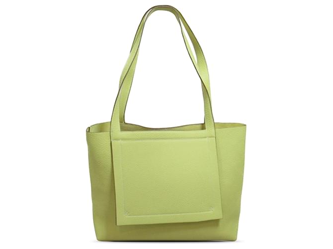 Hermès Yellow Taurillon Clemence Cabasellier 31 Leather Pony-style calfskin  ref.1400335