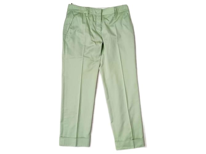Pantalon Prada vert clair des années 2000 Coton  ref.1400398