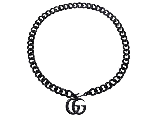 Gucci GG Marmont Chain-Link Belt in Black Metal   ref.1400449