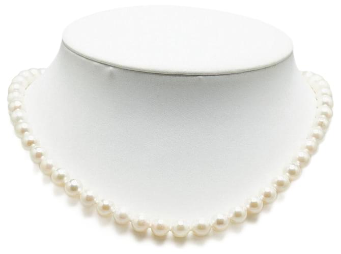 & Other Stories Collana LuxUness in argento con perle Akoya Collana in metallo in condizioni eccellenti Bianco  ref.1400473