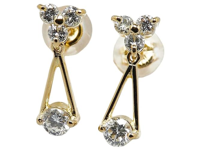 & Other Stories [LuxUness] 18K Diamond Drop Earrings  Metal Earrings in Excellent condition  ref.1400477