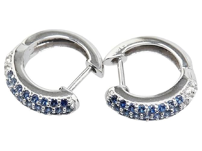 & Other Stories [LuxUness] Sapphire Hoop Earrings  Metal Earrings in Excellent condition  ref.1400480