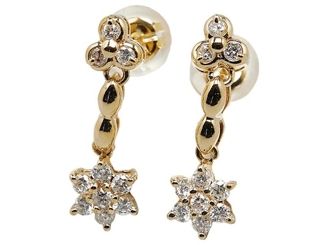 & Other Stories Luxuosidade 18Brincos de diamante K Star Brincos de metal em excelente estado Dourado  ref.1400482