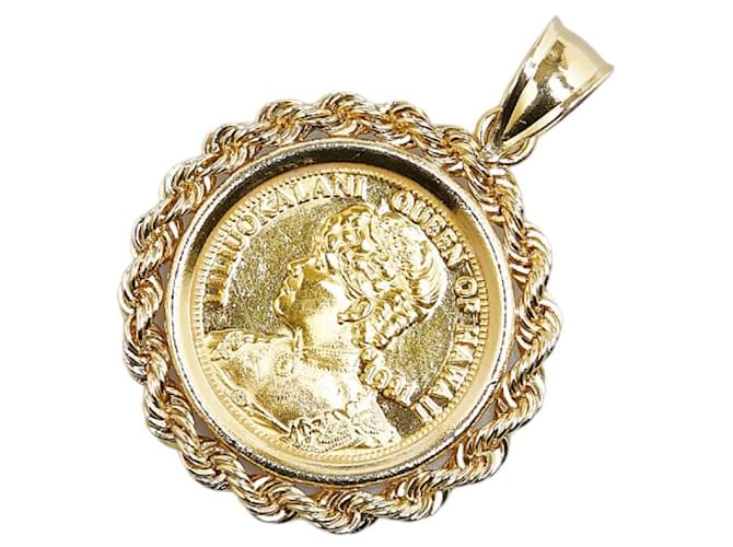 & Other Stories Pendente K24 Gold K14YG in oro giallo Regina Liliuokalani 1/10OZ in ottime condizioni D'oro Metallo  ref.1400488