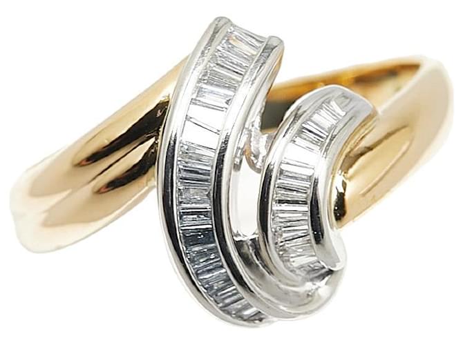 & Other Stories LuxUness 18Bague en métal K & Platinum Diamond Ring en excellent état Argenté  ref.1400493