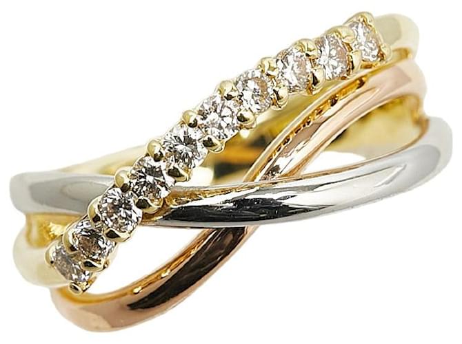 & Other Stories Anel de diamante Pt900 em platina e ouro amarelo K18YG 0,3ct em excelente estado Dourado Metal  ref.1400497