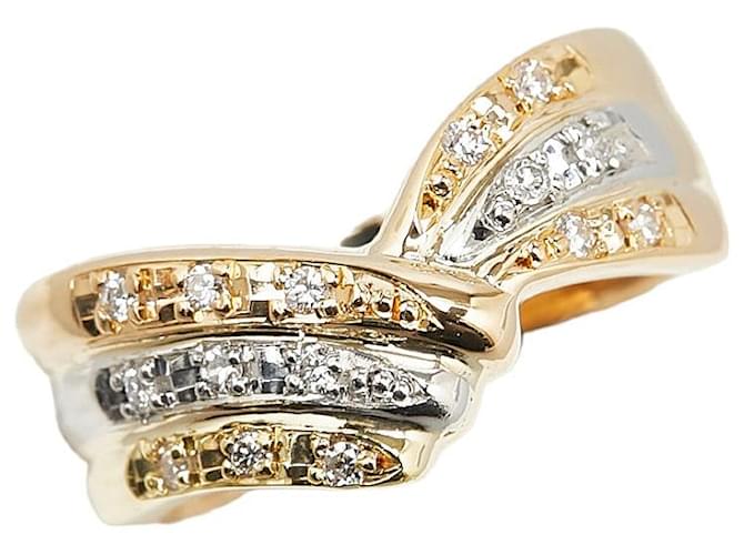 & Other Stories Pt900 Platinum K18YG Yellow Gold K18PG Pink Gold Diamond Ring in Excellent Condition Silvery Metal  ref.1400499