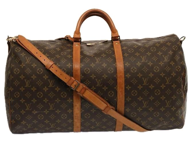 Louis Vuitton Keepall Bandouliere 60 Brown Cloth  ref.1400513