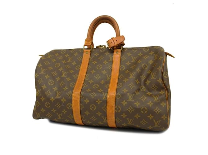 Louis Vuitton Keepall 55 Brown Cloth  ref.1400533