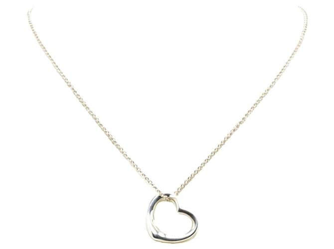 Tiffany & Co Open Heart Silvery Silver  ref.1400641