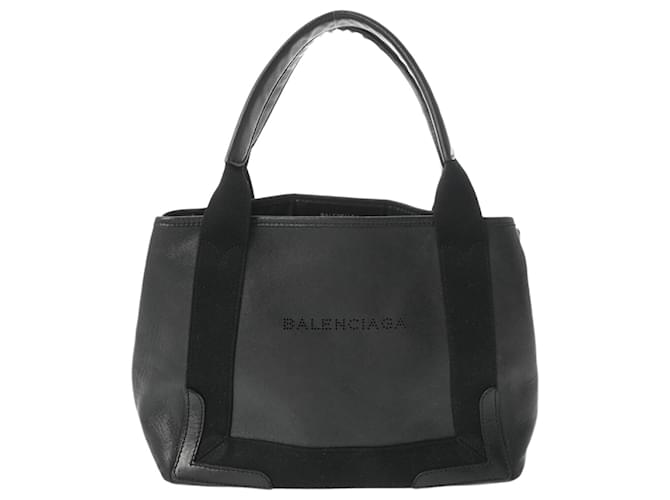 Everyday Balenciaga Navy Cabas Black Leather  ref.1400711