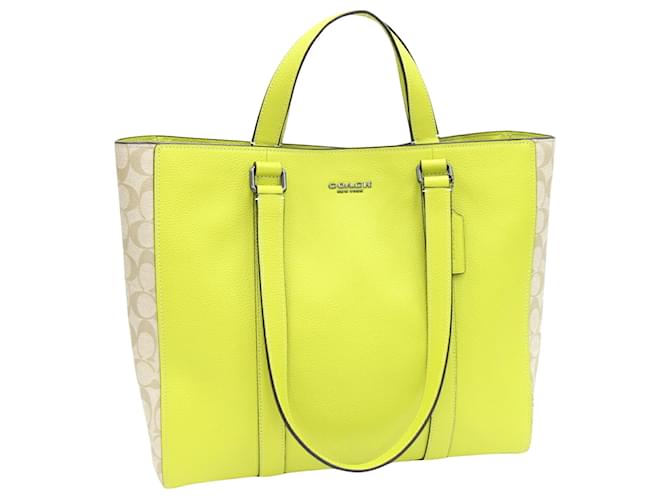 Coach Signature Green Leather  ref.1400742