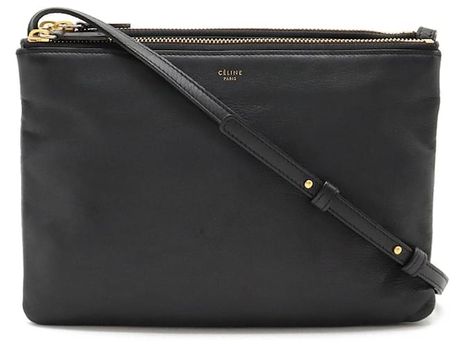 Céline Trio Black Leather  ref.1400821