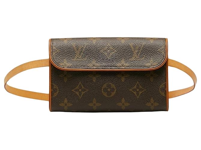 Louis Vuitton Pochette Florentine Braun Leinwand  ref.1400847