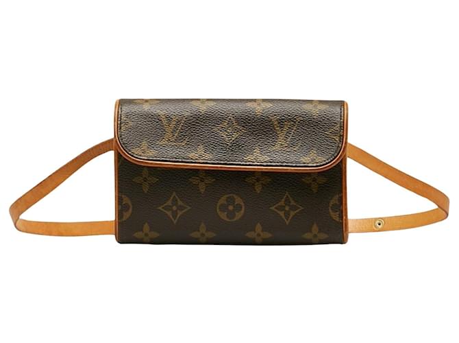 Louis Vuitton Pochette Florentine Braun Leinwand  ref.1400851