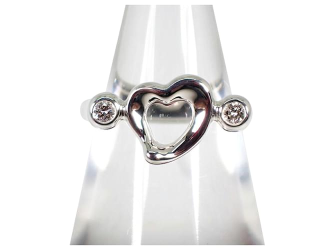 Tiffany & Co Open Heart Silvery Silver  ref.1400860
