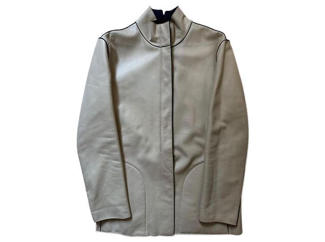 Giorgio Armani AW2000 Leather Beige Jacket