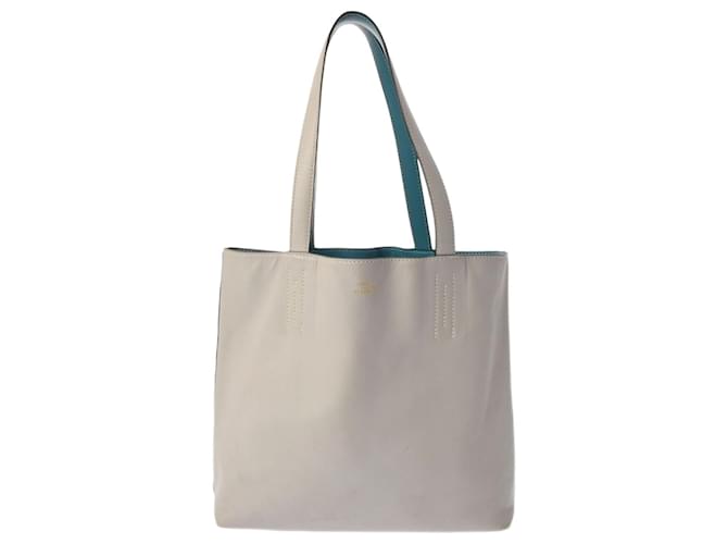 Double sens Hermès doublé Sens Cuir Gris  ref.1400893