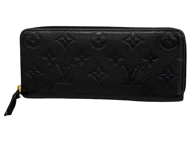 Carteira Clémence Louis Vuitton Preto Couro  ref.1400977