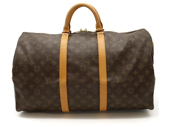 Louis Vuitton Keepall 50 Brown Cloth  ref.1400980