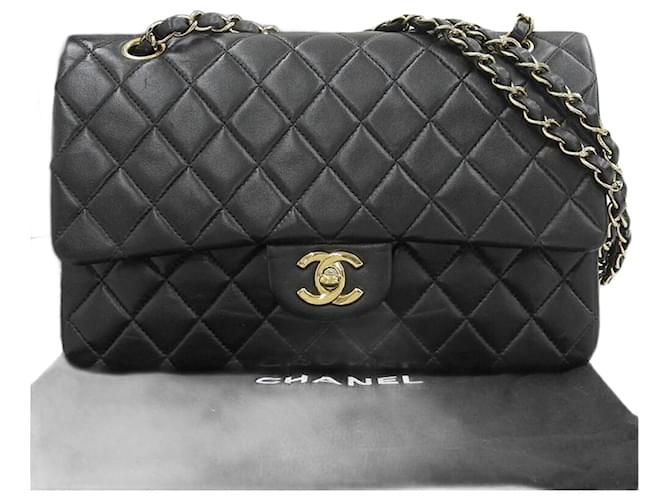 Classique Chanel Timeless Cuir Noir  ref.1400986