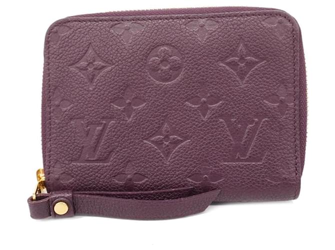 Louis Vuitton Porte monnaie Zippy Púrpura Cuero  ref.1401042