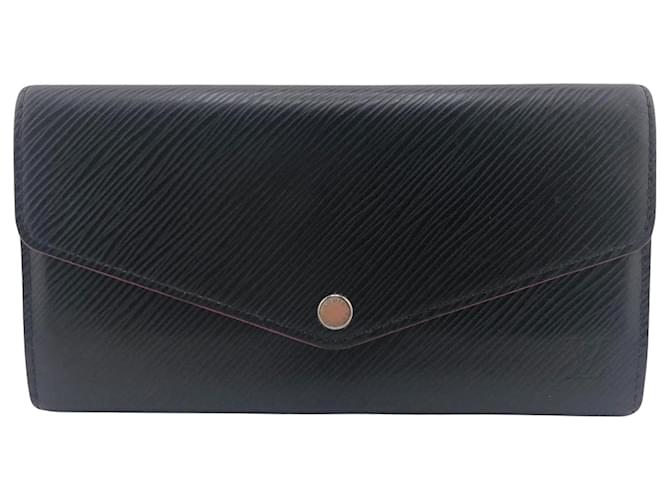 Louis Vuitton Portefeuille Sarah Black Leather  ref.1401055