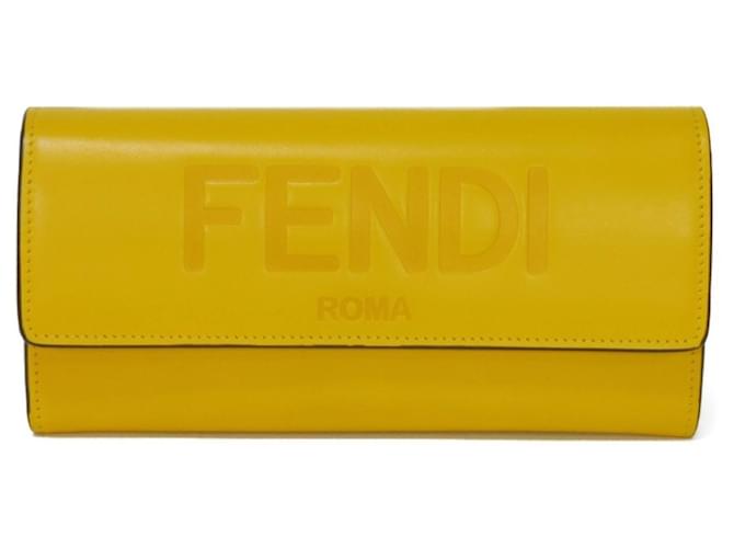 Fendi Roma Yellow Leather  ref.1401077
