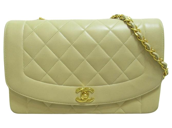 Chanel Diana Beige Leather  ref.1401079