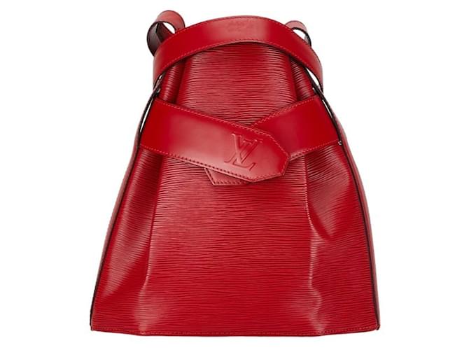 Louis Vuitton Sac d'epaule Rot Leder  ref.1401083
