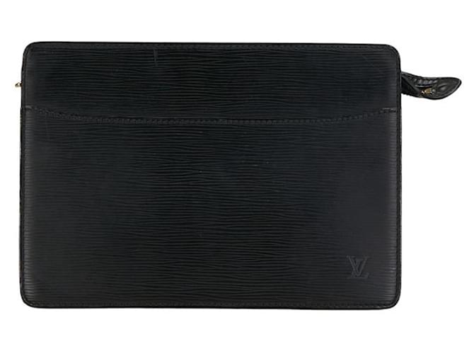 Louis Vuitton Pochette Homme Negro Cuero  ref.1401087