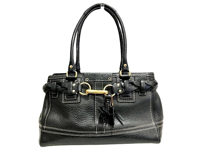 Coach Treinador Hampton Preto Couro  ref.1401159