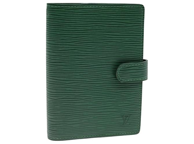 LOUIS VUITTON Epi Agenda PM Day Planner Cover Green R20054 LV Auth 75651 Leather  ref.1401207