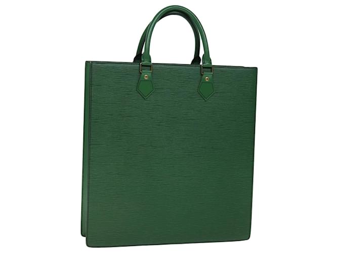 Bolsa de mão LOUIS VUITTON Epi Sac Plat Verde M59084 Autenticação de LV 75274 Couro  ref.1401220