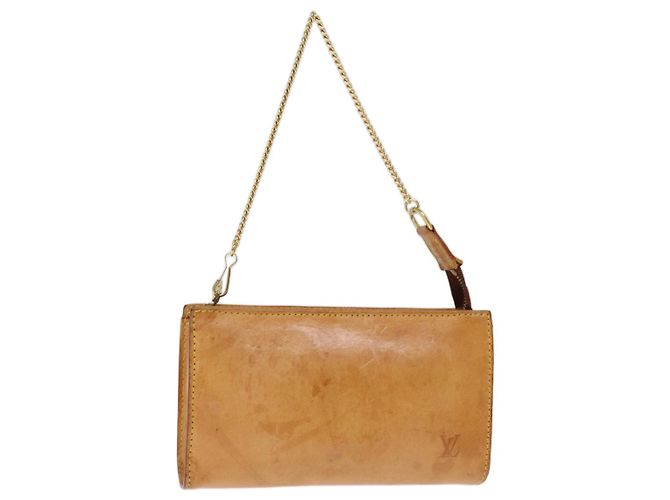 Bucket LOUIS VUITTON Secchiello in pelle Nomad PM Pouch Beige LV Auth 74291