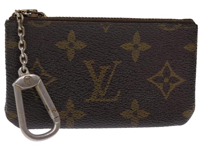 Bolsa Moeda M LOUIS VUITTON Monograma Pochette Cles M62650 Autenticação de LV 75659 Lona  ref.1401280