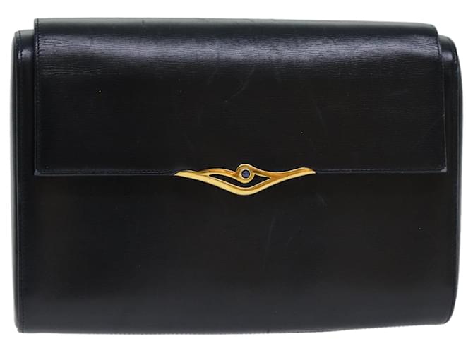 CARTIER Clutch Bag Leather Navy Auth am6295 Navy blue  ref.1401296