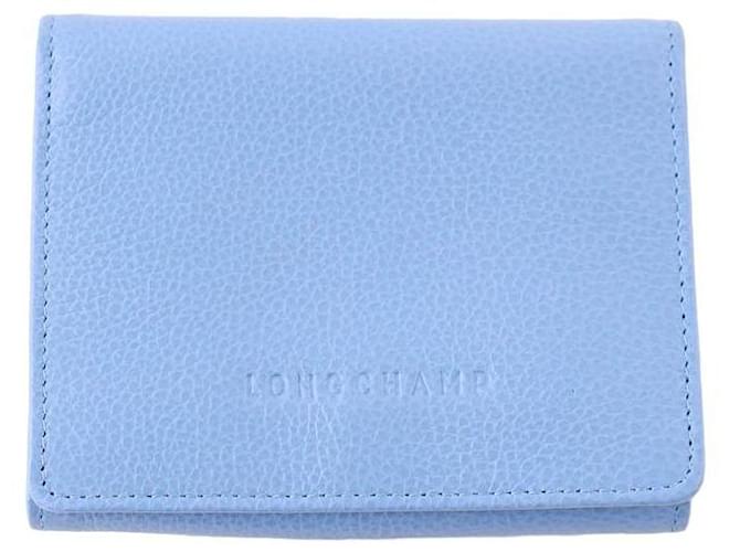 Longchamp Leather wallet Blue  ref.1401321