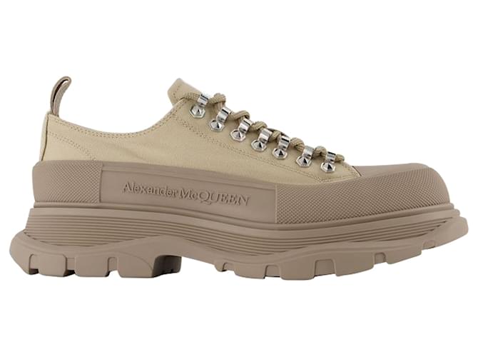 Tread Slick Sneakers - Alexander Mcqueen - Brown - Canvas Cloth  ref.1401413