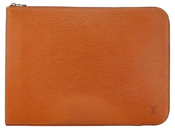 Louis Vuitton Poche Document Leder Clutch M54498 in guter Kondition  ref.1401438