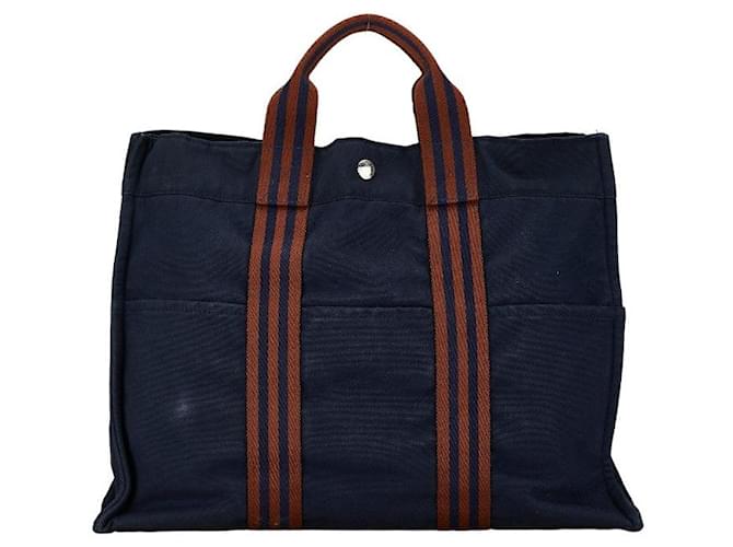 Hermès Hermes Fourre Tout MM Canvas Tote Bag in Good condition Cloth  ref.1401465
