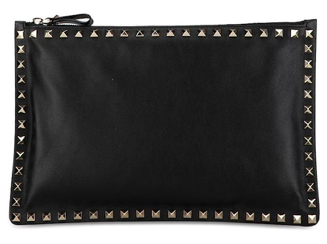 Valentino Rockstud Leather Clutch Bag Leather Clutch Bag N269BOL in Excellent condition  ref.1401489