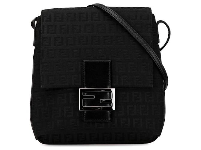 Fendi Bolso bandolera de lona Zucchino Bolso bandolera de lona 8BT075 en buen estado Lienzo  ref.1401493