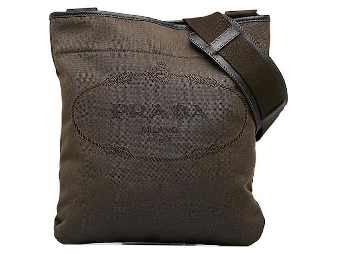 Prada Canapa Logo Shoulder Bag  Canvas Shoulder Bag in Good condition Cloth  ref.1401523