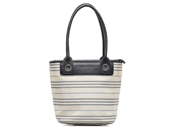 Bolso tote de lona a cuadros de Burberry Bolso tote de lona en buen estado Lienzo  ref.1401524