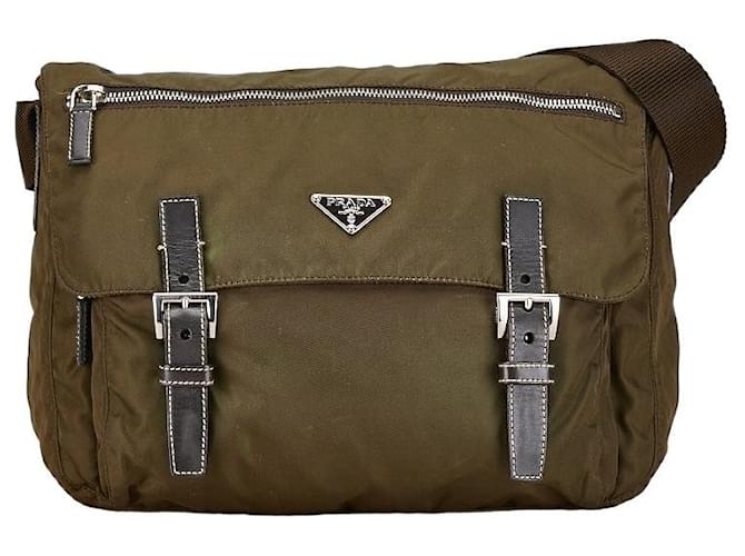 ショルダーバッグ・ポシェット PRADA GREEN LEATHER SHOULDER BAG 27218183_57076798_600.jpg