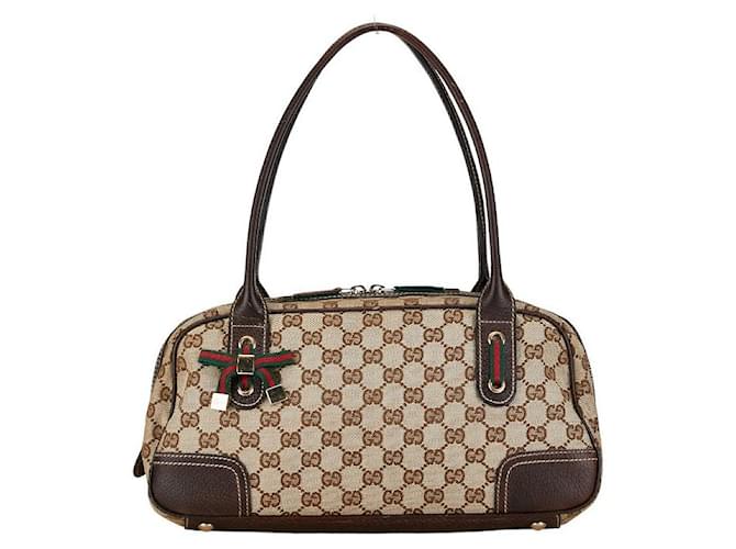 Gucci GG Canvas Princy Boston Bolsa Bolsa de lona 161720.0 em boa condição  ref.1401576