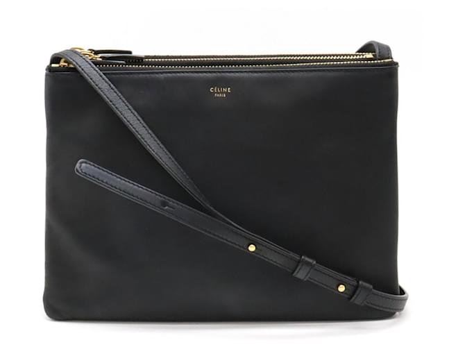 Céline Trio Black Leather  ref.1401700