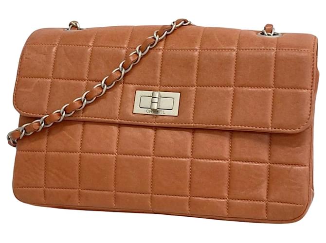 Chanel Chocolate bar Camel Leather  ref.1401815
